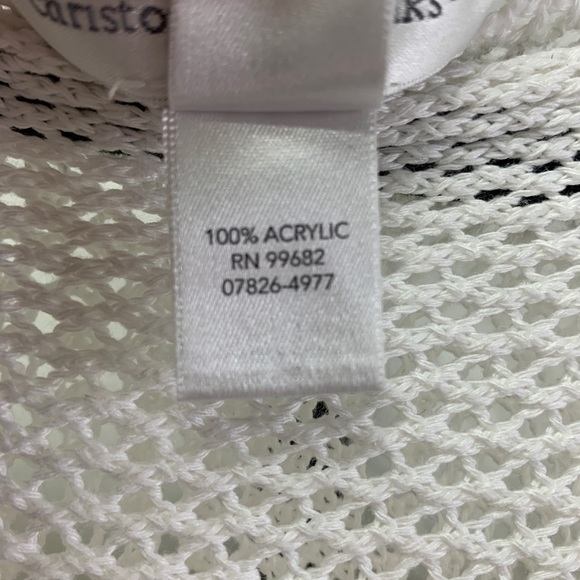 Christopher & Banks XL white short sleeve sweater - Picture 7 of 8